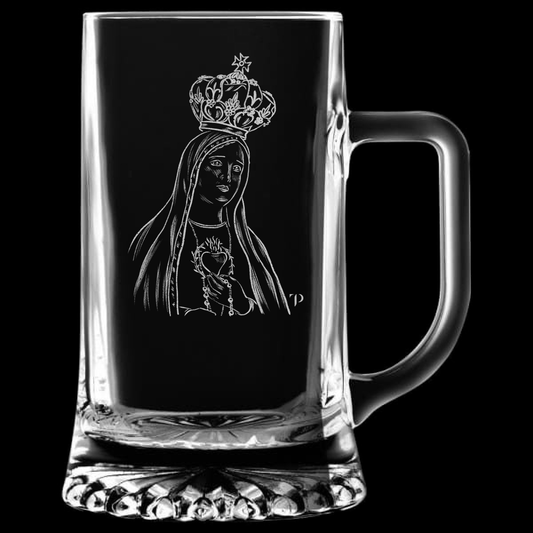 Virgen de Fátima - Jarra transparente