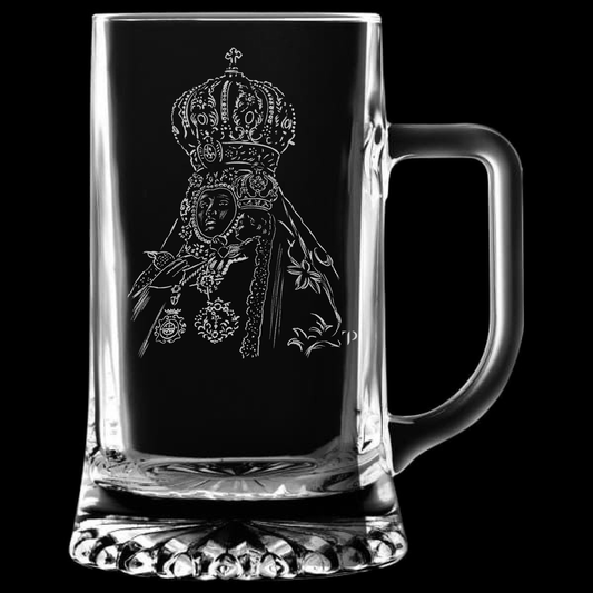 Virgen de la Cabeza - Jarra transparente
