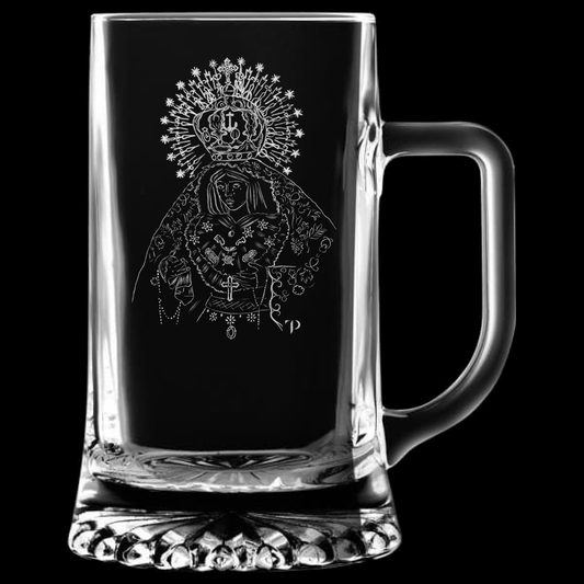 Virgen de la Esperanza Macarena - Jarra transparente