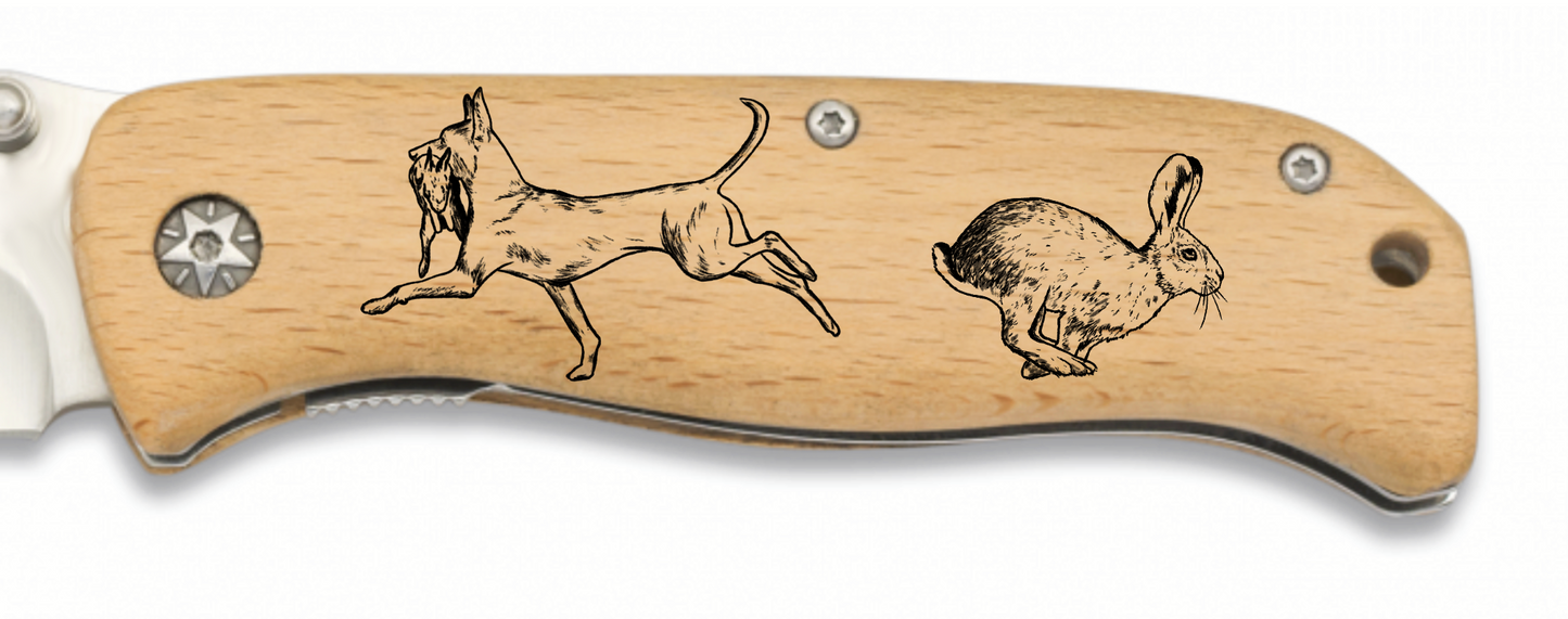 EN STOCK - Navaja Madera - Diseños cinegéticos