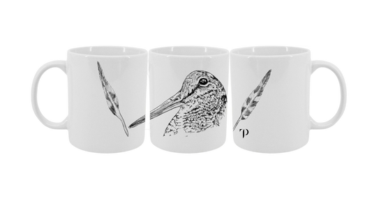 Becada Plumas del Pintor B/N - Taza