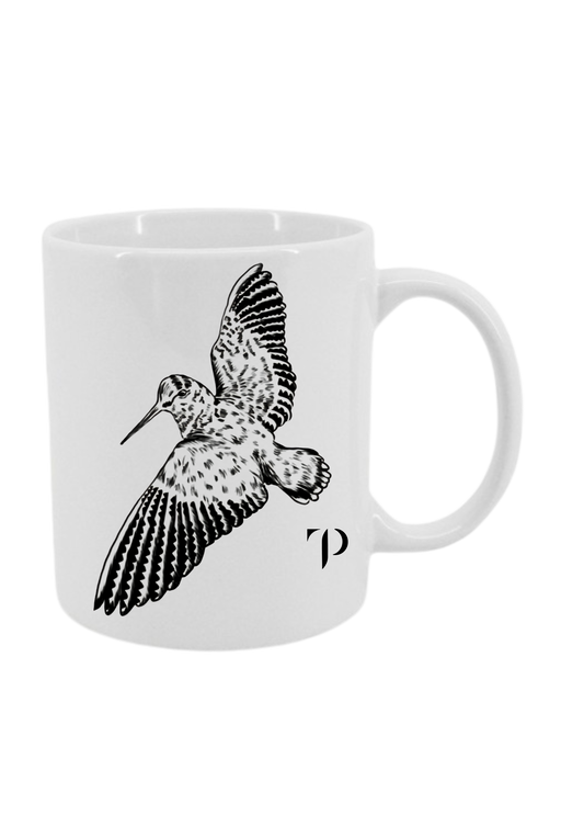 Becada Volando de Espaldas B/N - Taza