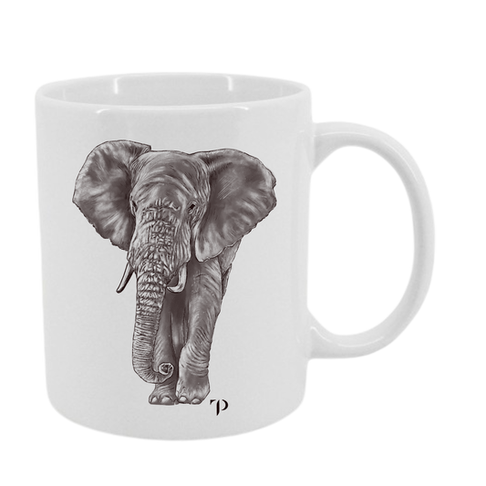 Elefante B/N - Taza