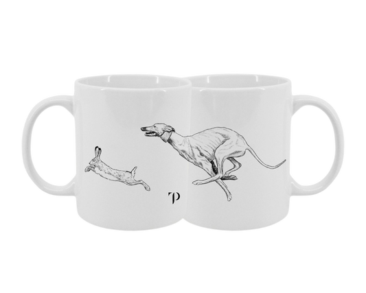 Galgo y Liebre B/N - Taza