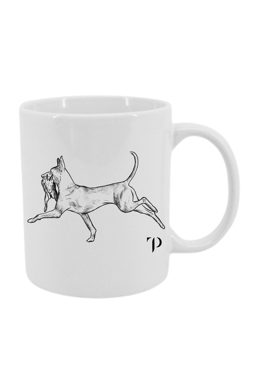 Podenco y Conejo B/N - Taza