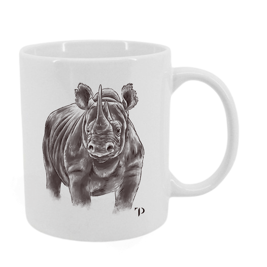 Rinoceronte B/N - Taza