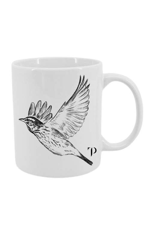 Zorzal Alirrojo B/N - Taza