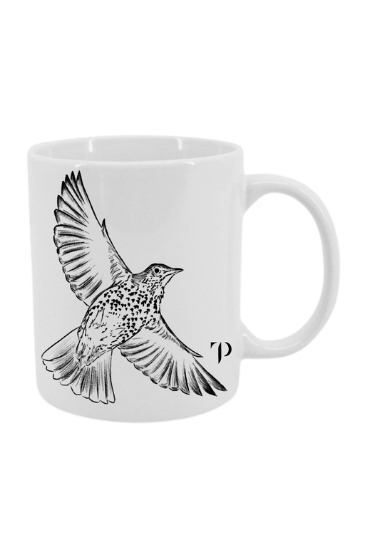 Zorzal Común B/N - Taza
