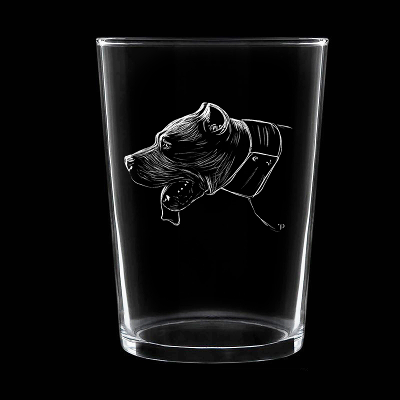 Alano N.1 - Vaso ancho de vidrio