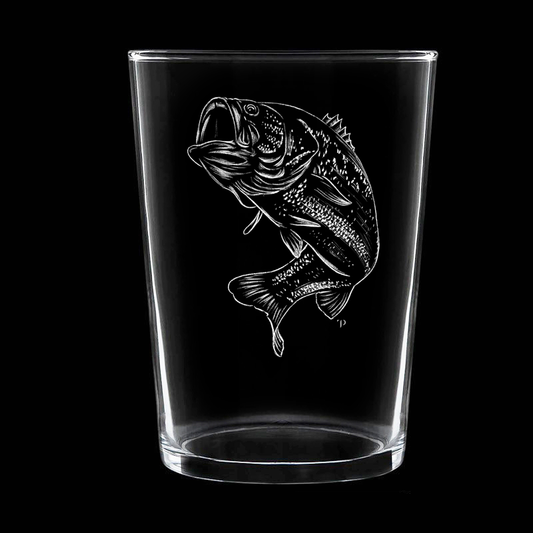 Black Bass - Vaso ancho de vidrio