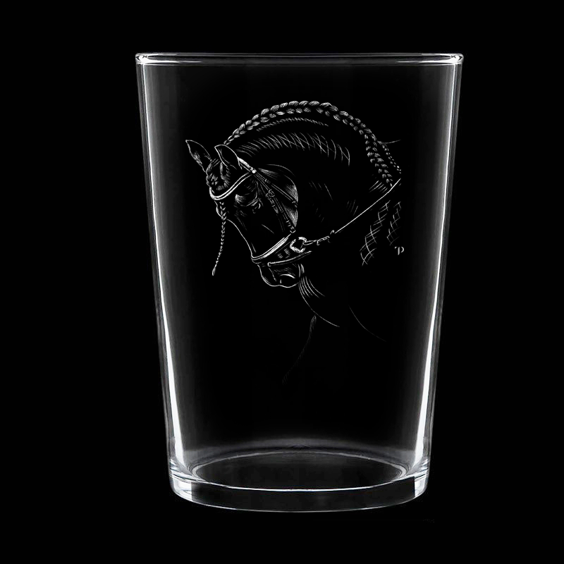 Caballo N.1 - Vaso ancho de vidrio