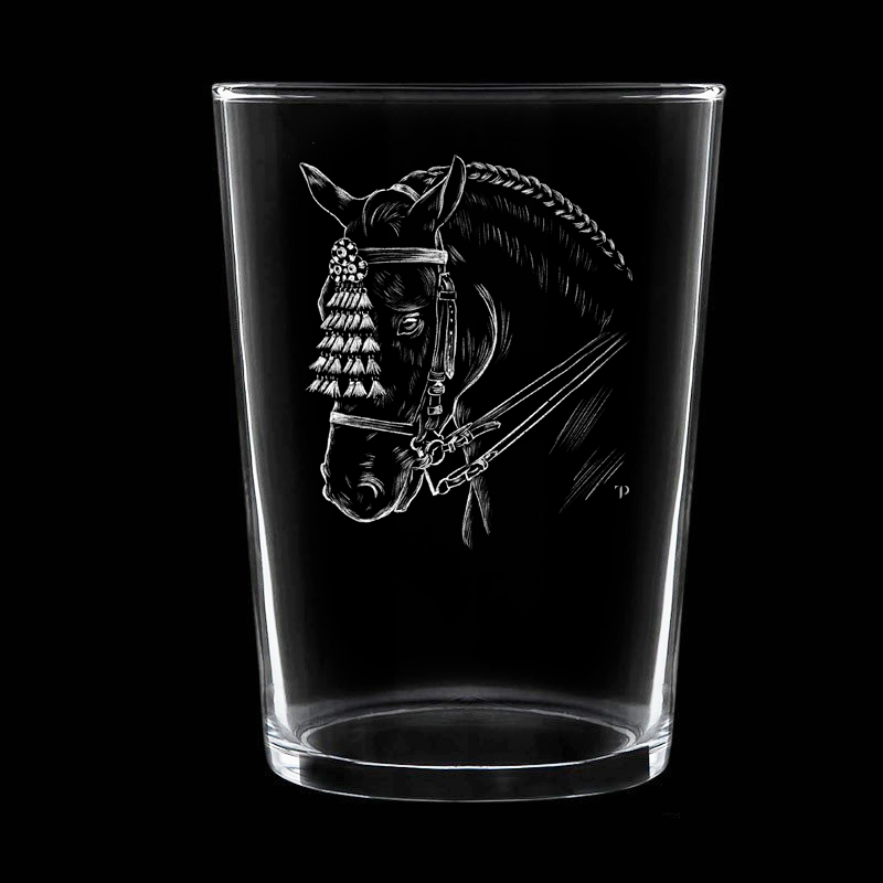Caballo N.2 - Vaso ancho de vidrio