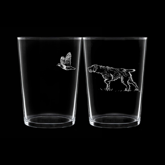 Drathaar y Perdiz - Vaso ancho de vidrio