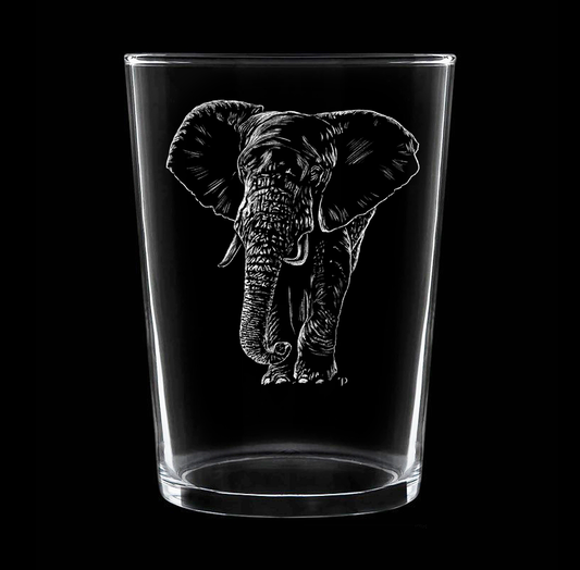 Elefante - Vaso ancho de vidrio