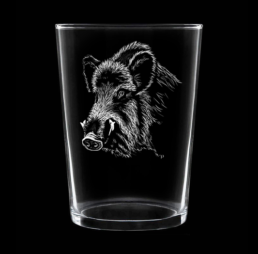 Jabalí N.1 - Vaso ancho de vidrio