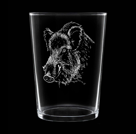 Jabalí N.1 NUEVO - Vaso ancho de vidrio