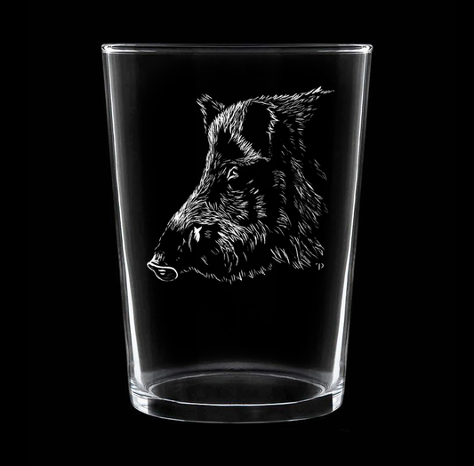 Jabalí N.2 - Vaso ancho de vidrio