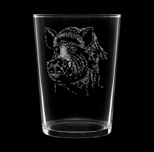 Jabalí N.3 - Vaso ancho de vidrio