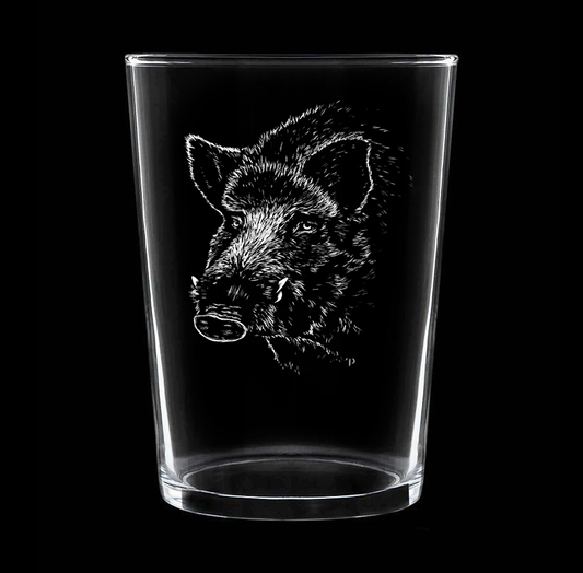 Jabalí N.4 - Vaso ancho de vidrio