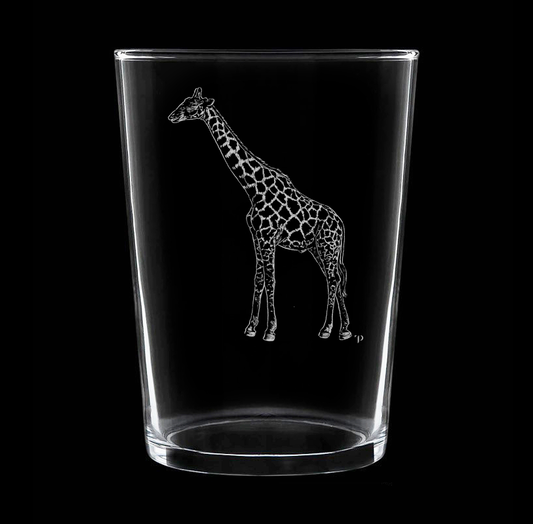 Jirafa - Vaso ancho de vidrio