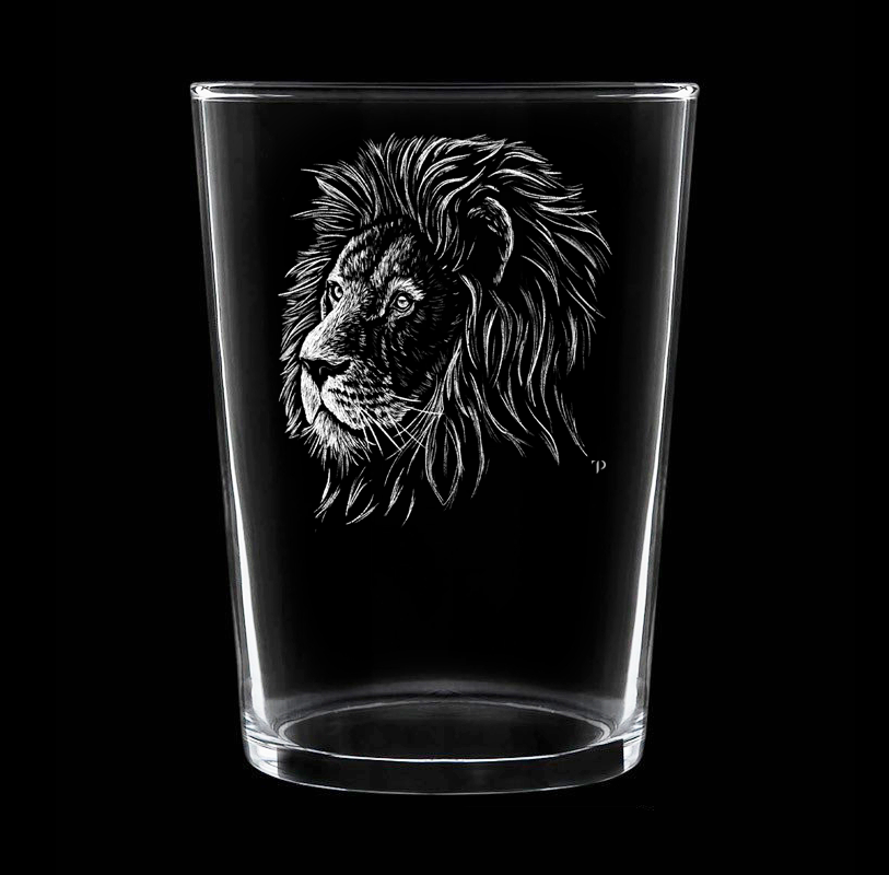 León - Vaso ancho de vidrio