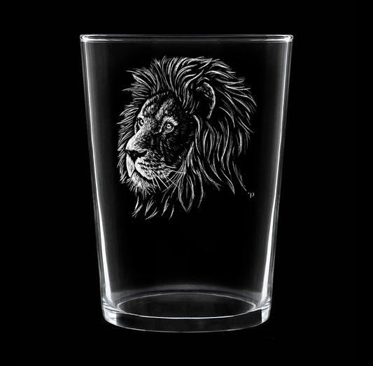 León - Vaso ancho de vidrio