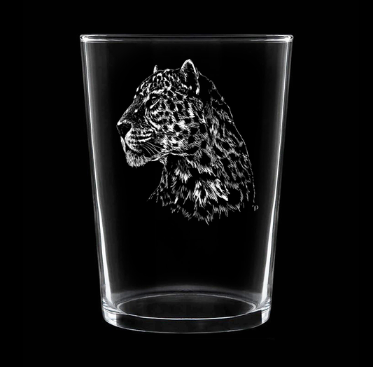 Leopardo - Vaso ancho de vidrio