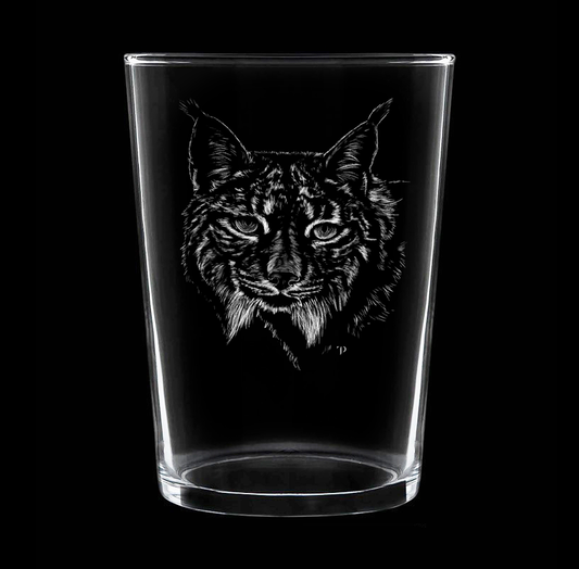 Lince Ibérico - Vaso ancho de vidrio