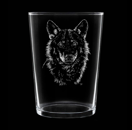 Lobo - Vaso ancho de vidrio