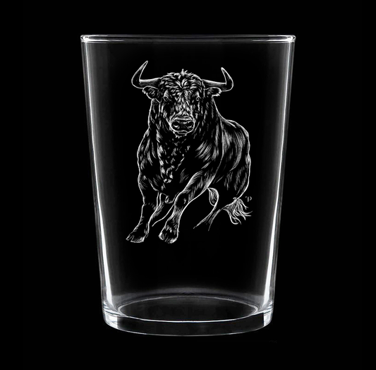 Toro N.3 - Vaso ancho de vidrio