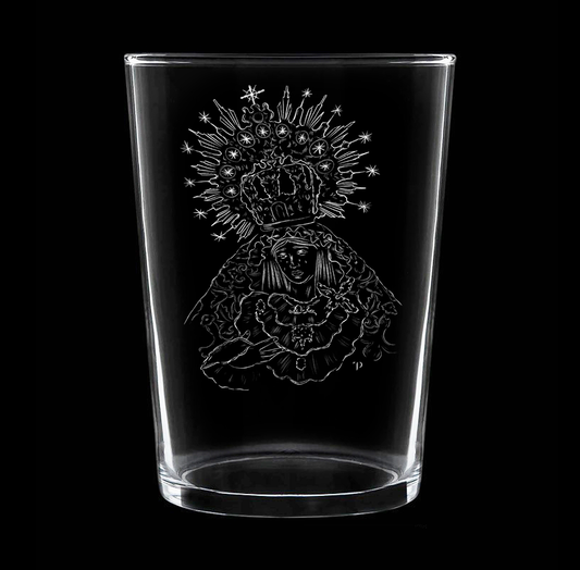Virgen Amargura de Marbella - Vaso ancho de vidrio