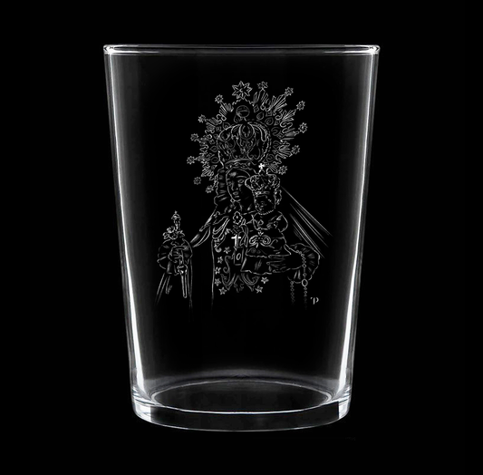 Virgen del Carmen de Marbella - Vaso ancho de vidrio
