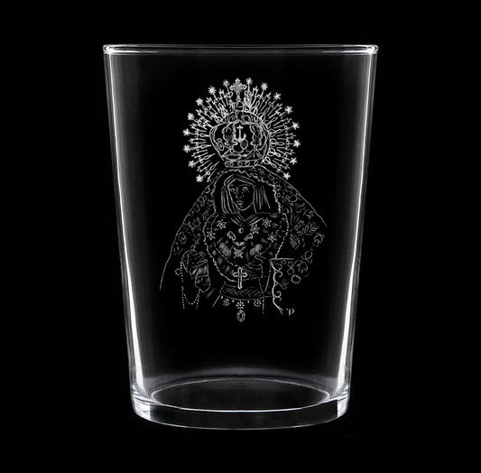 Virgen de la Esperanza Macarena - Vaso ancho de vidrio