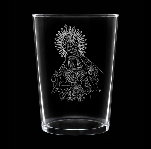 Virgen de la Esperanza Triana - Vaso ancho de vidrio