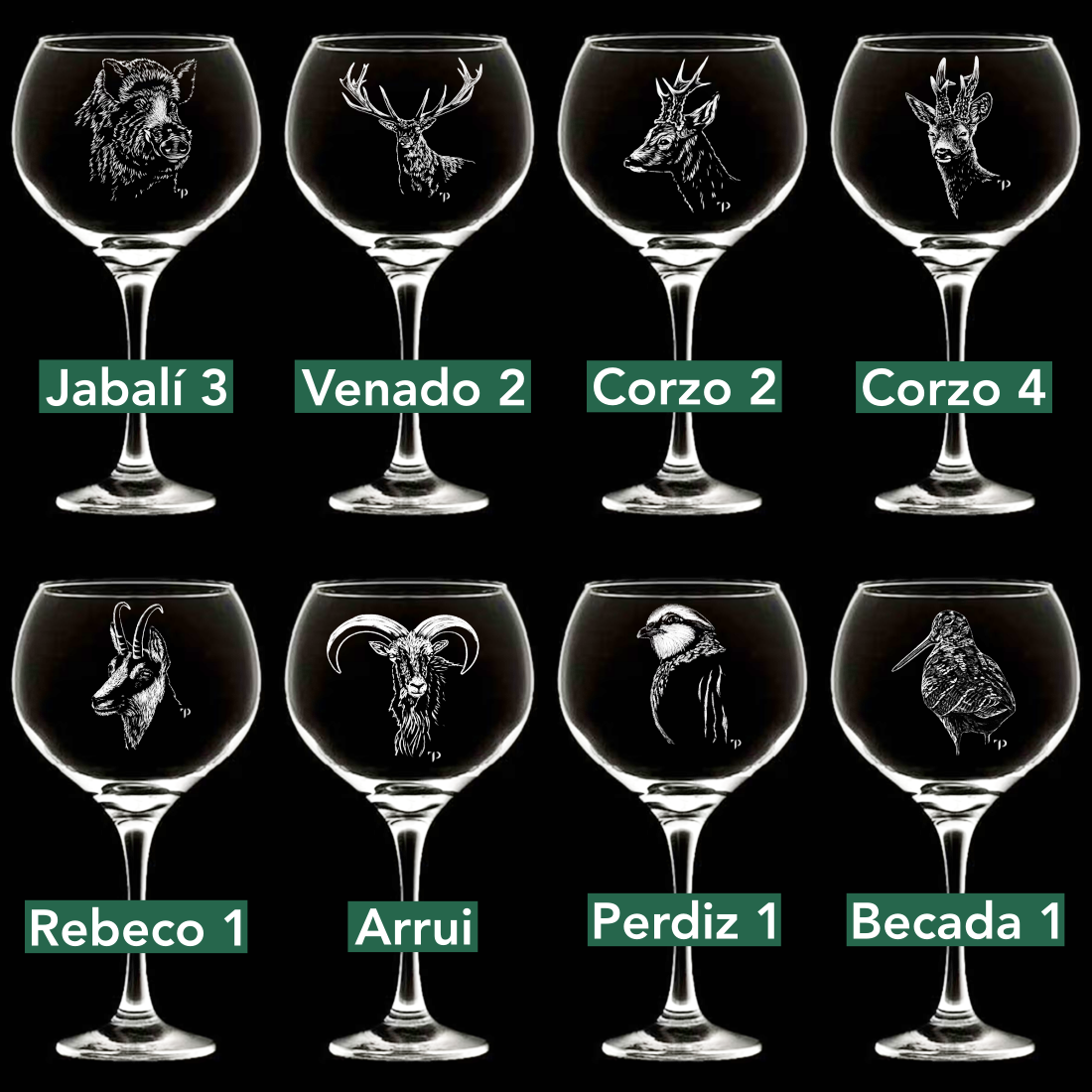 COPA BALÓN + NAVAJA + CAJA MADERA (diseños a elegir)