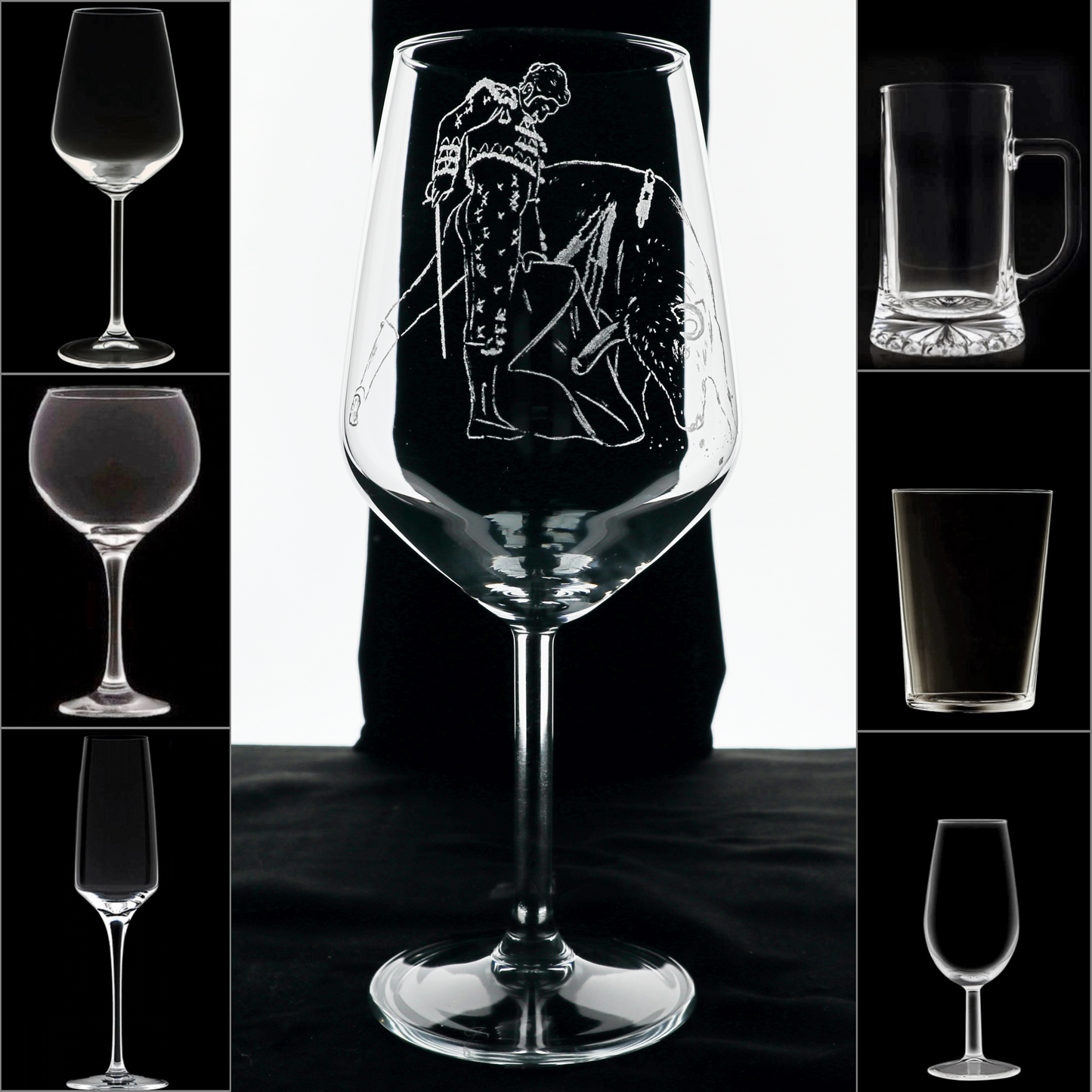MORANTE - Copa Vino Taurina y + Grabados en Vidrio