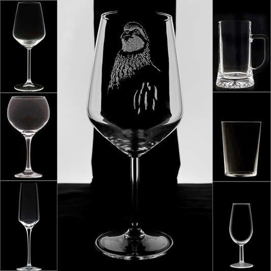 Perdiz 2 - Copa Vino Caza y + Grabados en Vidrio
