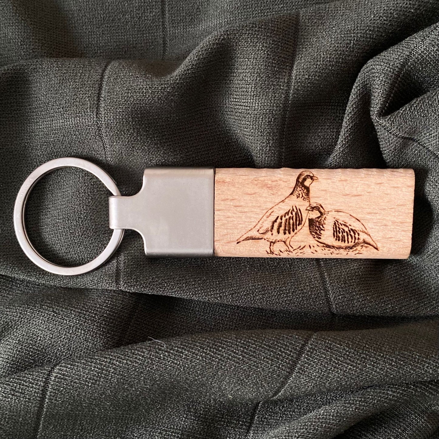 Llavero Acero y Madera