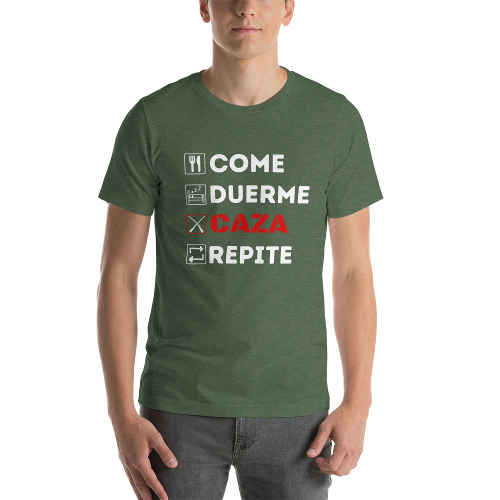 Camiseta Come, Duerme, Caza - Unisex